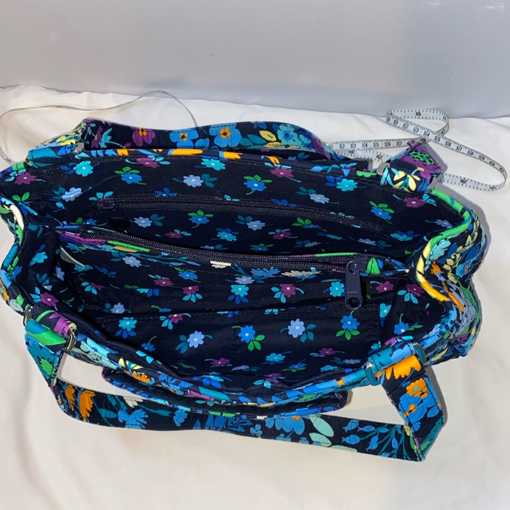 Women's Vera Bradley Midnight Blues Floral Quilted Bag Retired 2016?, preowned - Picture 5 of 9